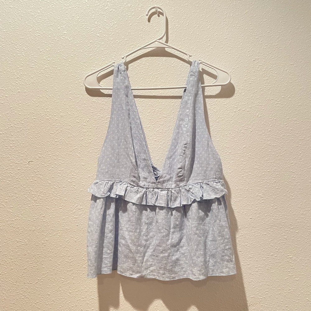 Urban Outfitters Blue and White Blouse